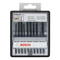 BOSCH 10dílná sada pilových plátků Robust Line, varianta Wood, se stopkou T 2607010540