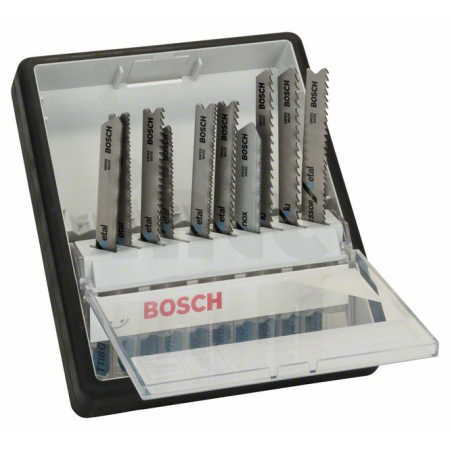BOSCH 10dílná sada pilových plátků Robust Line, varianta Metal, se stopkou T 2607010541