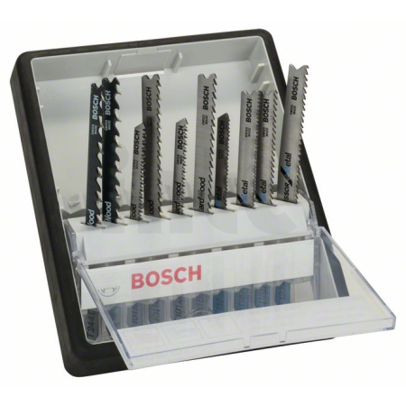 BOSCH 10dílná sada pilových plátků Robust Line, varianta Wood and Metal, se stopkou T 2607010542
