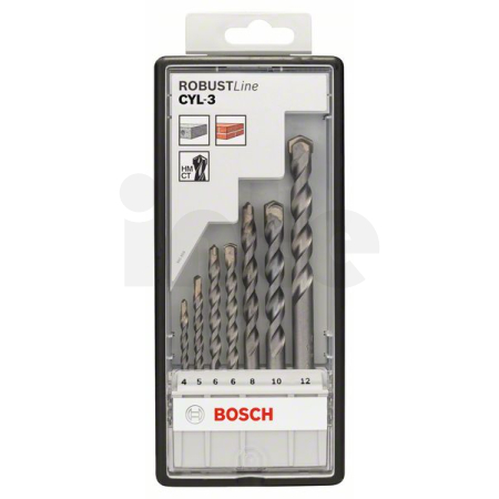 BOSCH Sada spirálových vrtáků do betonu CYL-3, Robust Line, 4–12 mm, 7 kusů 2607010545