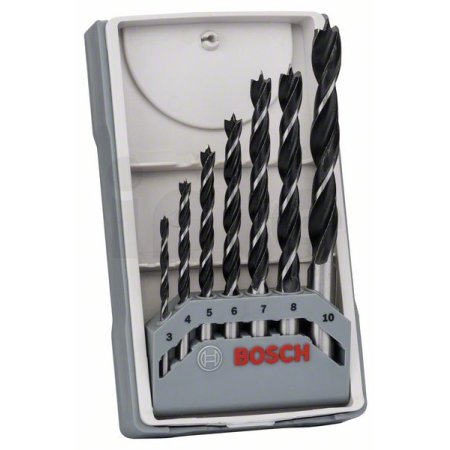 BOSCH 7dílná sada spirálových vrtáků do dřeva 3–10 mm 2607017034