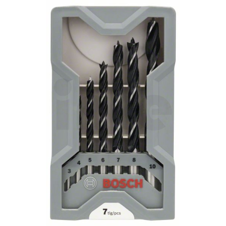 BOSCH 7dílná sada spirálových vrtáků do dřeva 3–10 mm 2607017034