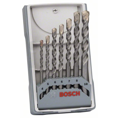BOSCH 7dílná sada spirálových vrtáků do betonu CYL-3, 4/5/6/6/7/8/10 mm 2607017082