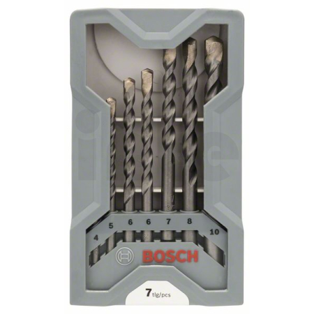 BOSCH 7dílná sada spirálových vrtáků do betonu CYL-3, 4/5/6/6/7/8/10 mm 2607017082