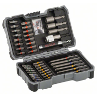 BOSCH 43dílná sada bitů a maticových nástavců, se šroubovacím bitem Extra Hard, smíšená PH, PZ, T, SL, H s univerzálním držákem