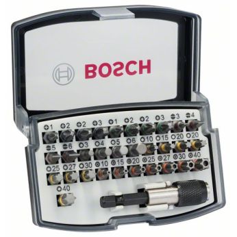 BOSCH 32dílná sada šroubovacích nástavců PH, PZ, H, T s univerzálním držákem Quick Change 2607017319