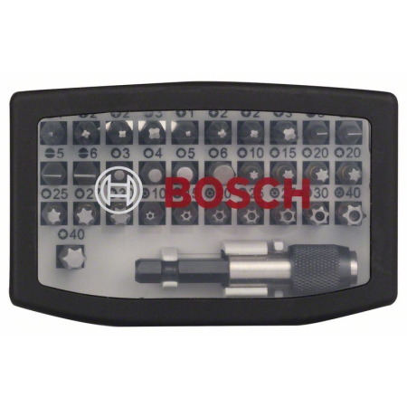BOSCH 32dílná sada šroubovacích nástavců PH, PZ, H, T s univerzálním držákem Quick Change 2607017319