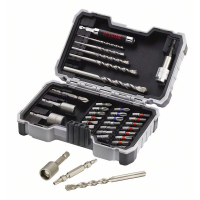 BOSCH 35dílná sada spirálových vrtáků CYL-3 a šroubovacích nástavců Extra Hard, PH, PZ, SL, H, T  2607017326