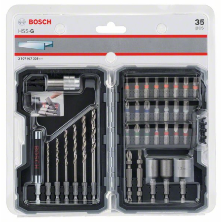 BOSCH 35dílná sada šroubovacích nástavců Extra Hard, PH, PZ, SL, H, T  2607017328