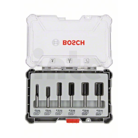 BOSCH Sada fréz, 6 ks, drážkovací frézy s 8mm vřetenem 2607017466