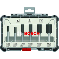 BOSCH Sada fréz, 6 ks, drážkovací frézy s 8mm vřetenem 2607017466