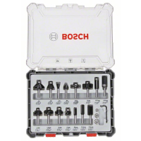 BOSCH Smíšená sada tvarových fréz s vřetenem Ø 8 mm, 15 ks 2607017472