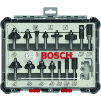 BOSCH Smíšená sada tvarových fréz s vřetenem Ø 8 mm, 15 ks 2607017472