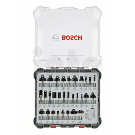 BOSCH Smíšená sada tvarových fréz s vřetenem Ø 6 mm, 30 ks 2607017474