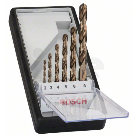 BOSCH 6dílná sada spirálových vrtáků do kovu Robust Line HSS-Co 2–8 mm 2607019924