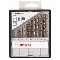 BOSCH 13dílná sada spirálových vrtáků do kovu Robust Line HSS-Co 1,5–6,5 mm 2607019926