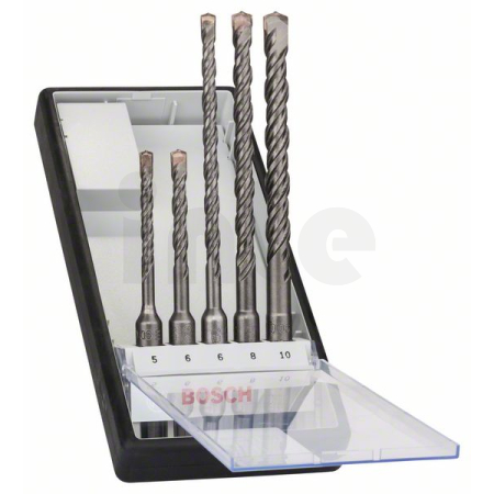 BOSCH 5dílná sada spirálových vrtáků do kladiv Robust Line SDS plus-5, 5–10 mm 2607019927