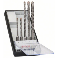 BOSCH 5dílná sada spirálových vrtáků do kladiv Robust Line SDS plus-5, 5–10 mm 2607019927