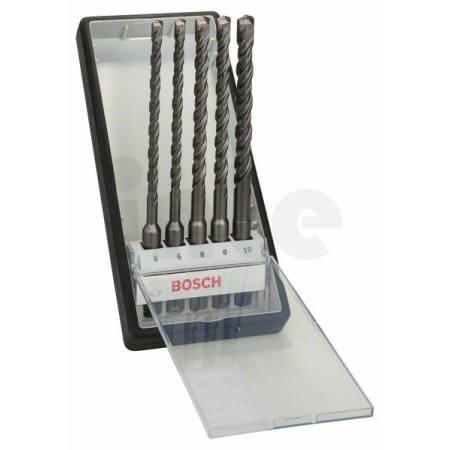 BOSCH 5dílná sada spirálových vrtáků do kladiv Robust Line SDS plus-5, 6–10 mm 2607019928