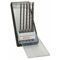 BOSCH 5dílná sada spirálových vrtáků do kladiv Robust Line SDS plus-5, 6–10 mm 2607019928
