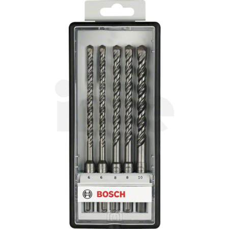 BOSCH 5dílná sada spirálových vrtáků do kladiv Robust Line SDS plus-5, 6–10 mm 2607019928