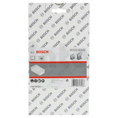 BOSCH Celulózový plochý skládaný filtr 2607432033
