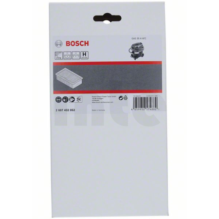 BOSCH Plochý skládaný filtr, H-třída (HEPA), PTFE 2607432052