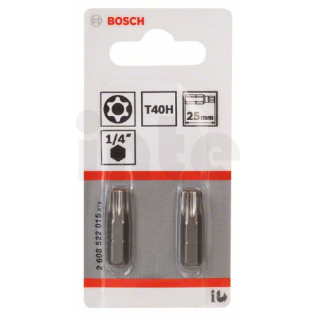 BOSCH Šroubovací bit T40H Security Torx® zvlášť tvrdý Extra-Hart 2608522015