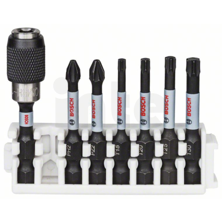 BOSCH Souprava šroubovacích nástavců Impact Control, 7 kusů, 1×PH2;1×PZ2;1×T15;1×T20;1×T25;1×T30 2608522327