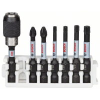 BOSCH Souprava šroubovacích nástavců Impact Control, 7 kusů, 1×PH2;1×PZ2;1×T15;1×T20;1×T25;1×T30 2608522327
