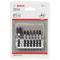 BOSCH Souprava šroubovacích nástavců Impact Control, 7 kusů, 1×PH2;1×PZ2;1×T15;1×T20;1×T25;1×T30 2608522327