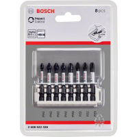 BOSCH Souprava nástavců Impact Control Power Bit, 8 kusů, 1×PH1;3×PH2;1×PH3;2×PZ2;1×PZ3 2608522328