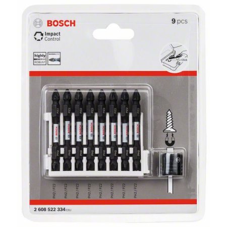 BOSCH Sada šroubovacích bitů Impact Control, 9 ks 2608522334