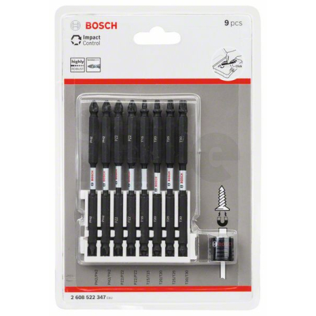 BOSCH Sada šroubovacích bitů Impact Control, 9 ks 2608522347