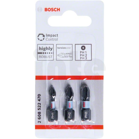 BOSCH Nástavce Impact Control PH, 3 ks 2608522470