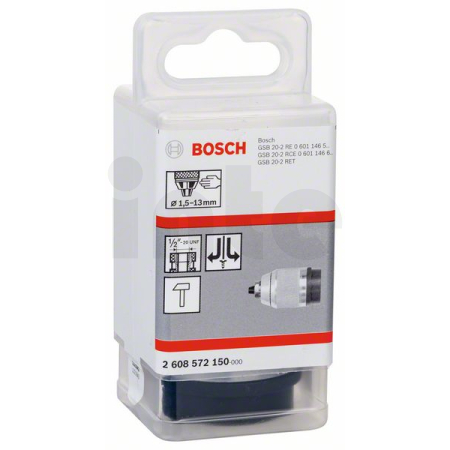 BOSCH Rychloupínací sklíčidlo matně chromované 2608572150