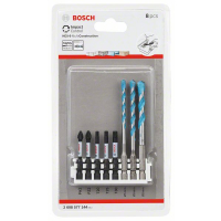 BOSCH Hex-9 MultiConstruction 5/6/8mm; Impact Power Bit 50mm PH2, PZ2, T20, T25, T30 2608577144