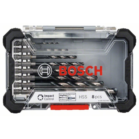 BOSCH 8dílná sada spirálových vrtáků HSS Impact Control 2608577146