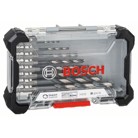 BOSCH 8dílná sada spirálových vrtáků HSS Impact Control 2608577146