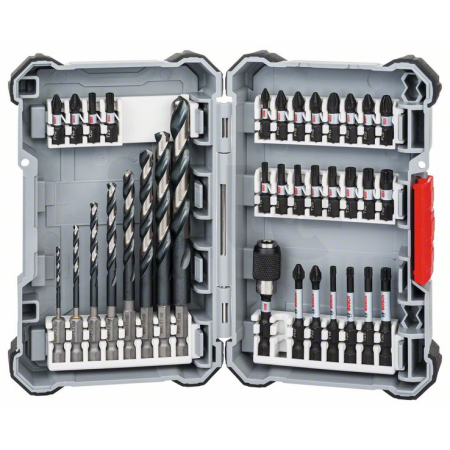 BOSCH Sada spirálových vrtáků Impact Control HSS a šroubovacích nástavců, 35 kusů 2608577148