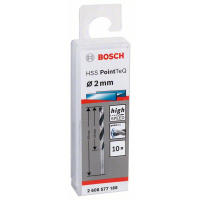 BOSCH Spirálový vrták HSS PointTeQ 2,0 mm, 10 ks 2608577188