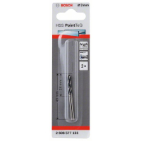 BOSCH Spirálový vrták HSS PointTeQ 2,0 mm, 2 ks 2608577155
