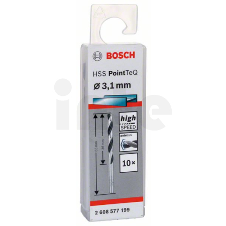 BOSCH Spirálový vrták HSS PointTeQ 3,1 mm, 10 ks 2608577199