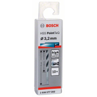 BOSCH Spirálový vrták HSS PointTeQ 3,2 mm, 10 ks 2608577200