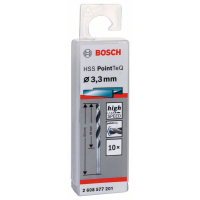 BOSCH Spirálový vrták HSS PointTeQ 3,3 mm, 10 ks 2608577201