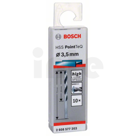 BOSCH Spirálový vrták HSS PointTeQ 3,5 mm, 10 ks 2608577203