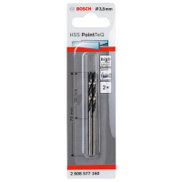 BOSCH Spirálový vrták HSS PointTeQ 3,5 mm, 2 ks 2608577160