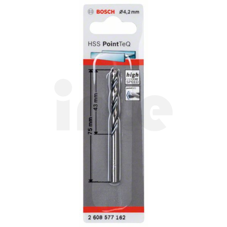 BOSCH Spirálový vrták HSS PointTeQ 4,2 mm 2608577162