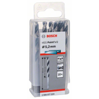 BOSCH Spirálový vrták HSS PointTeQ 5,2 mm, 10 ks 2608577220