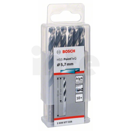 BOSCH Spirálový vrták HSS PointTeQ 5,7 mm 2608577225